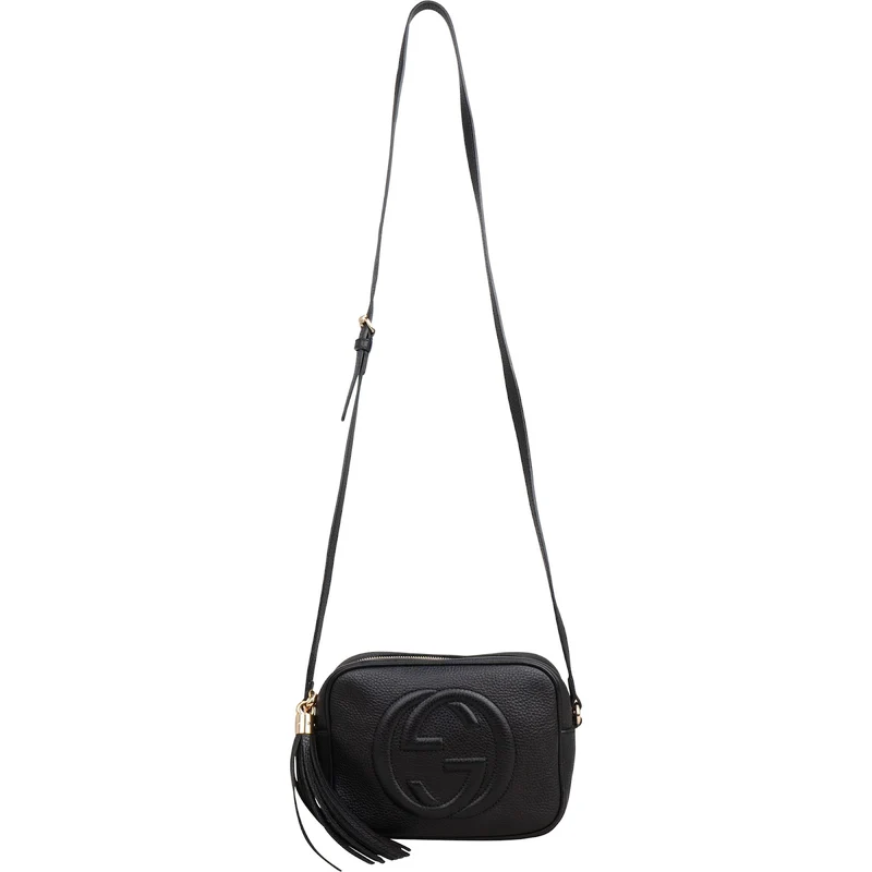 Gucci Black Leather Soho Disco Camera Crossbody Bag