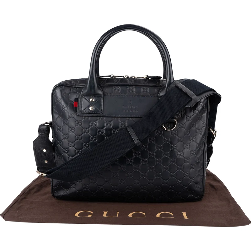 Gucci Guccissima Leather Business Handbag