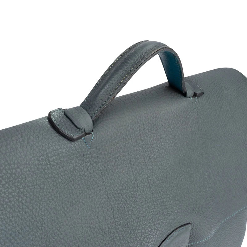 Hermès Gris Togo Leather Sac à Dépêches Business Handbag