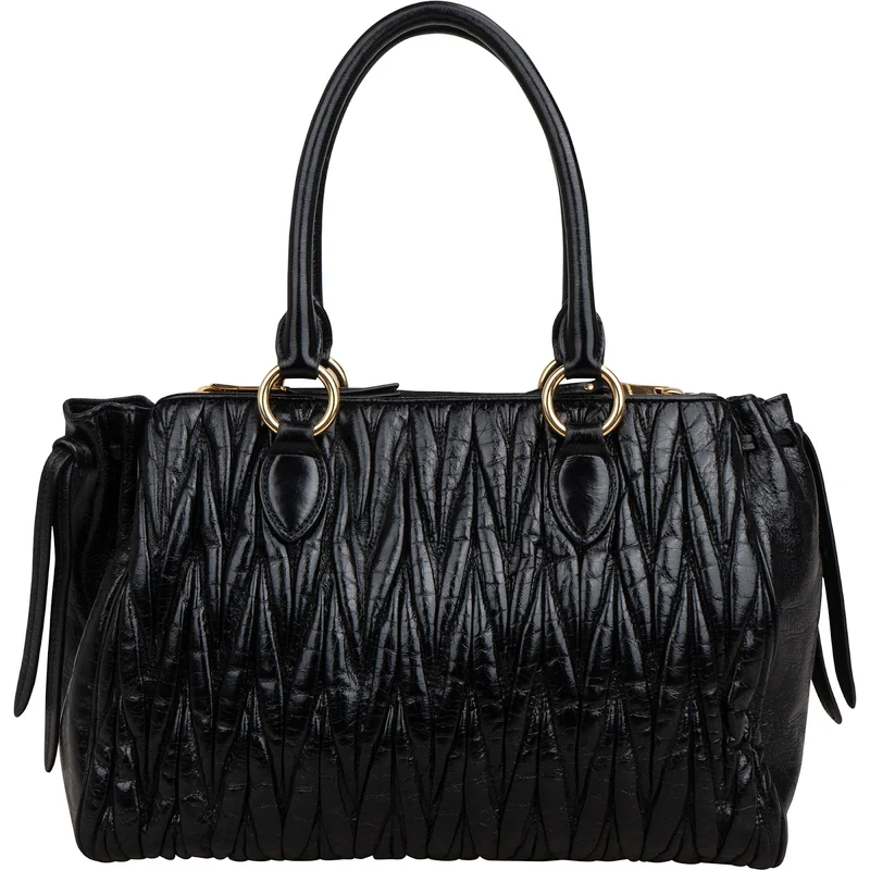 Miu Miu Matelassé Vitello Lux Bow Handbag