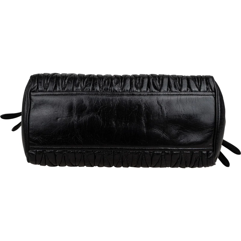 Miu Miu Matelassé Vitello Lux Bow Handbag