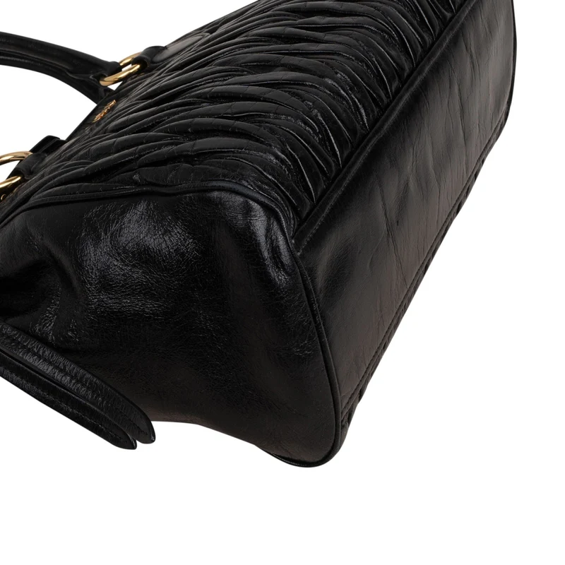 Miu Miu Matelassé Vitello Lux Bow Handbag