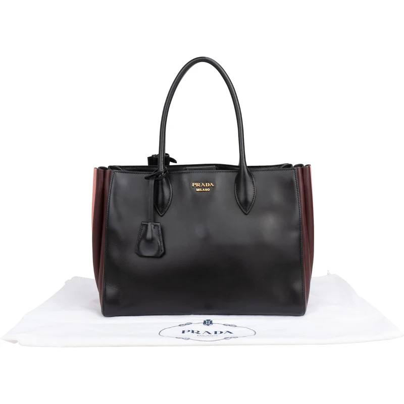 Prada Leather Bibliothèque Tote Handbag
