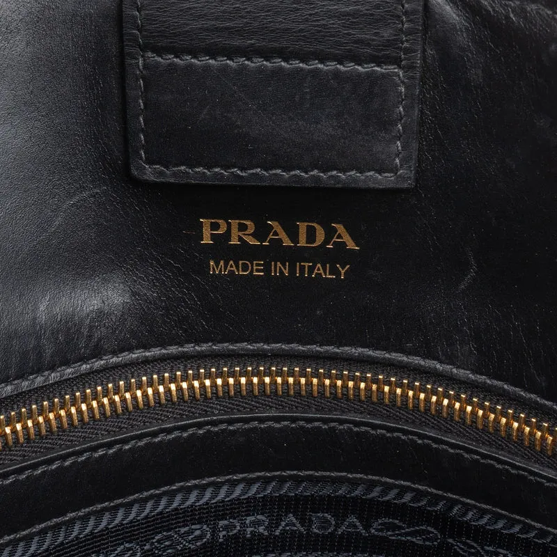 Prada Leather Bibliothèque Tote Handbag