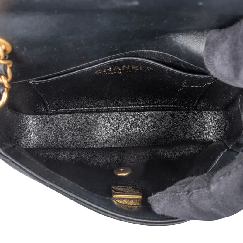 Chanel Quilted Lambskin Heart Charms Mini Rectangular Single Flap Crossbody Bag