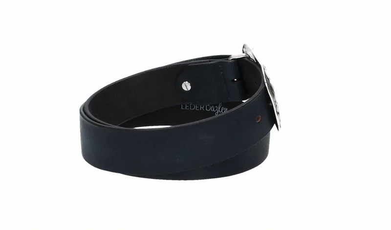 Ledergürtel 40 mm breit Blau
