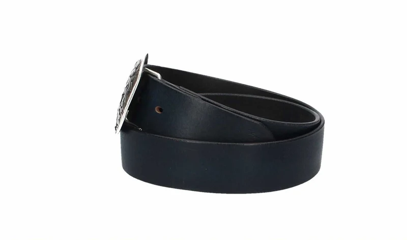 Ledergürtel 40 mm breit Blau