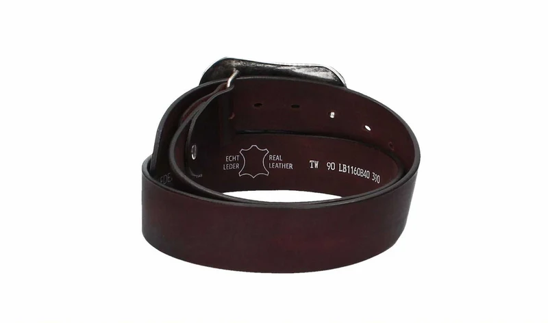 Ledergürtel 40 mm breit Bordeaux