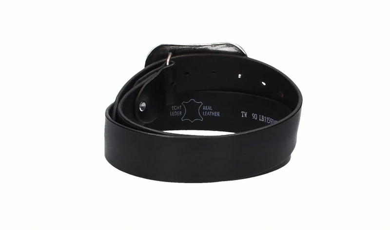 Ledergürtel 40 mm breit Schwarz