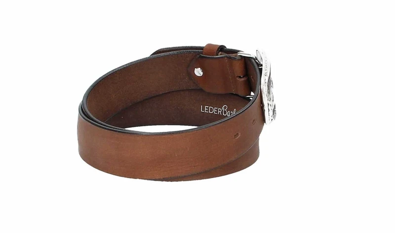 Ledergürtel 40 mm breit Vintage Hellbraun