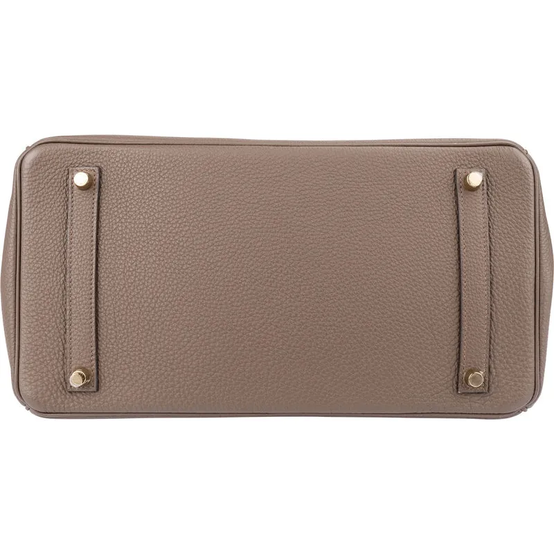 Hermès Taupe Togo Leather Birkin 35 Handbag