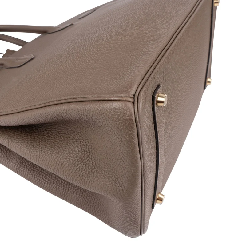 Hermès Taupe Togo Leather Birkin 35 Handbag