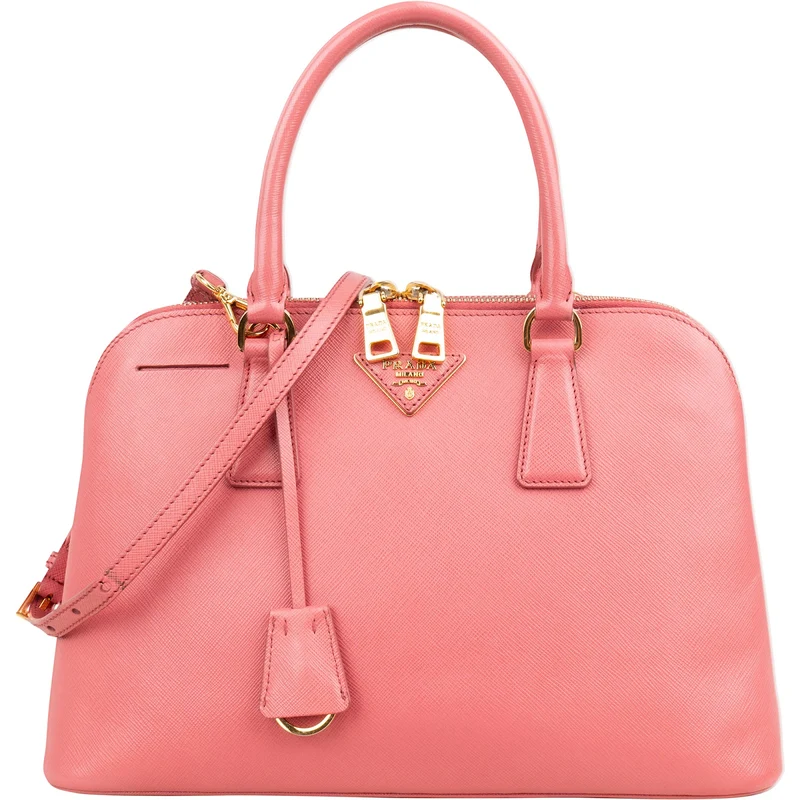 Prada Pink Saffiano Leather Promenade Handbag