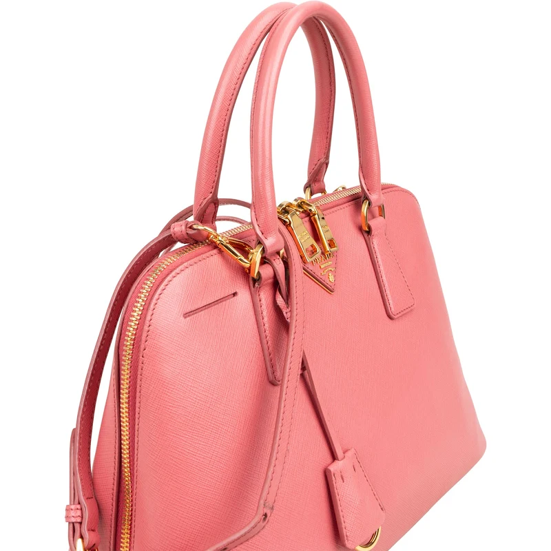 Prada Pink Saffiano Leather Promenade Handbag