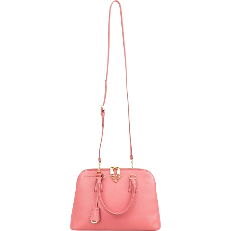 Prada Pink Saffiano Leather Promenade Handbag