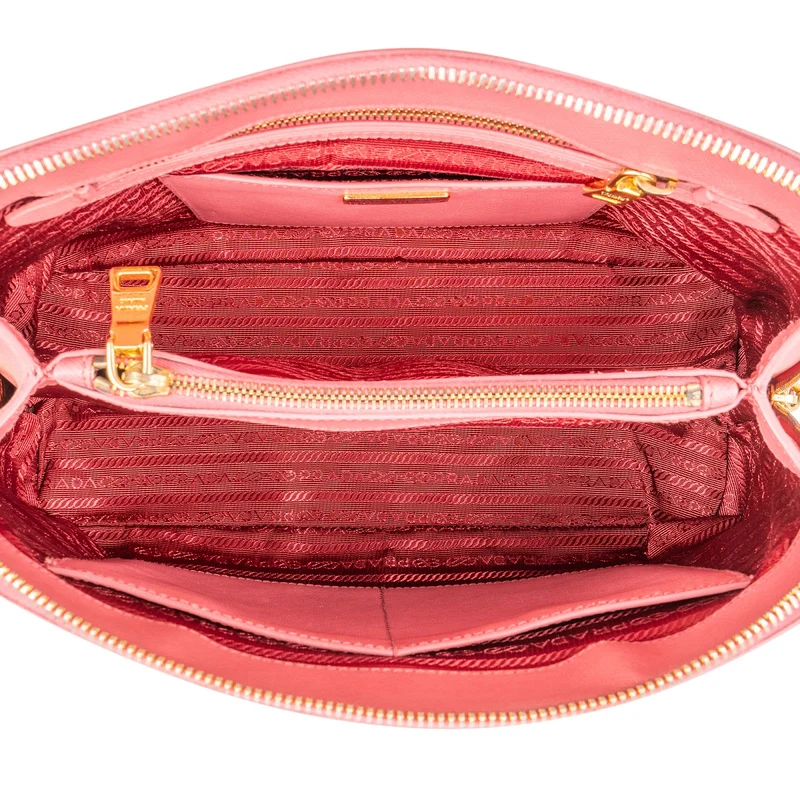 Prada Pink Saffiano Leather Promenade Handbag