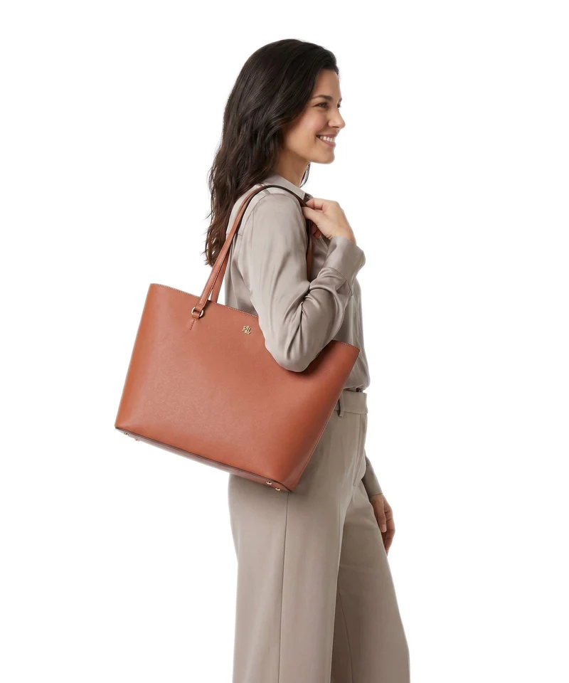 Lauren Ralph Lauren Karly Medium Shopper red terracotta
