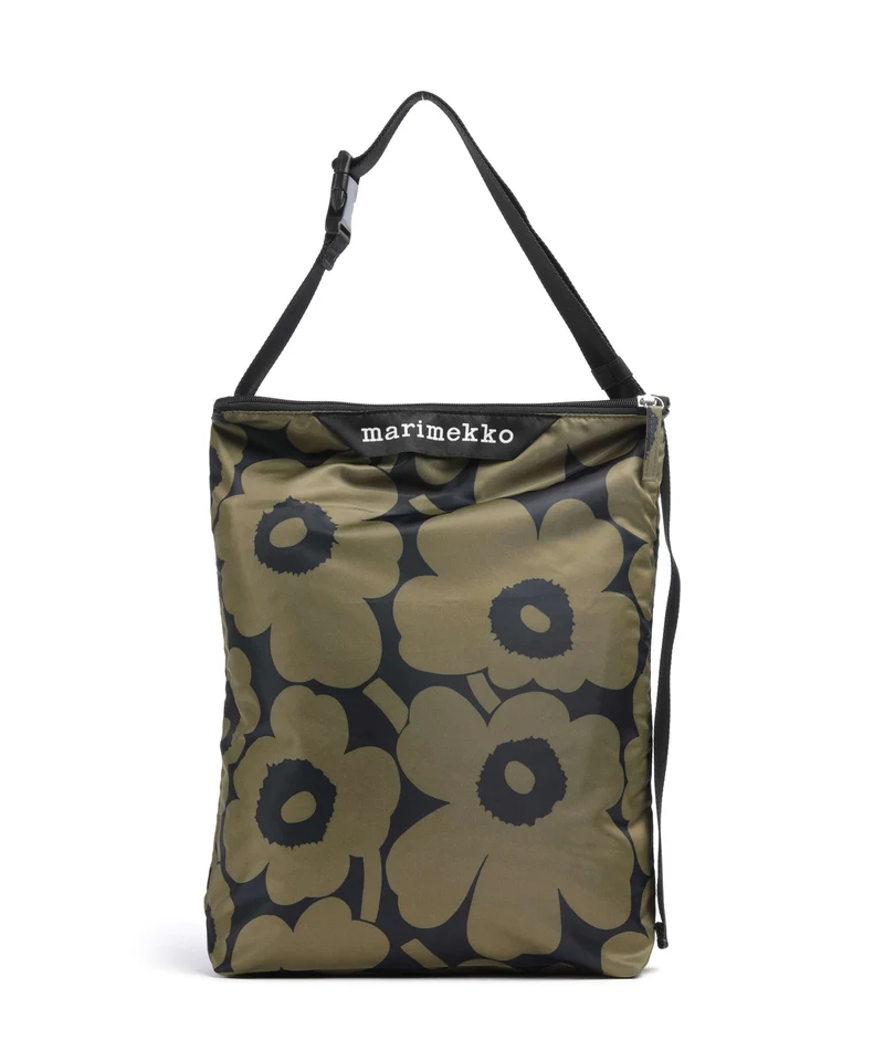 Marimekko Neat M Unikko Beuteltasche olive green/dark blue
