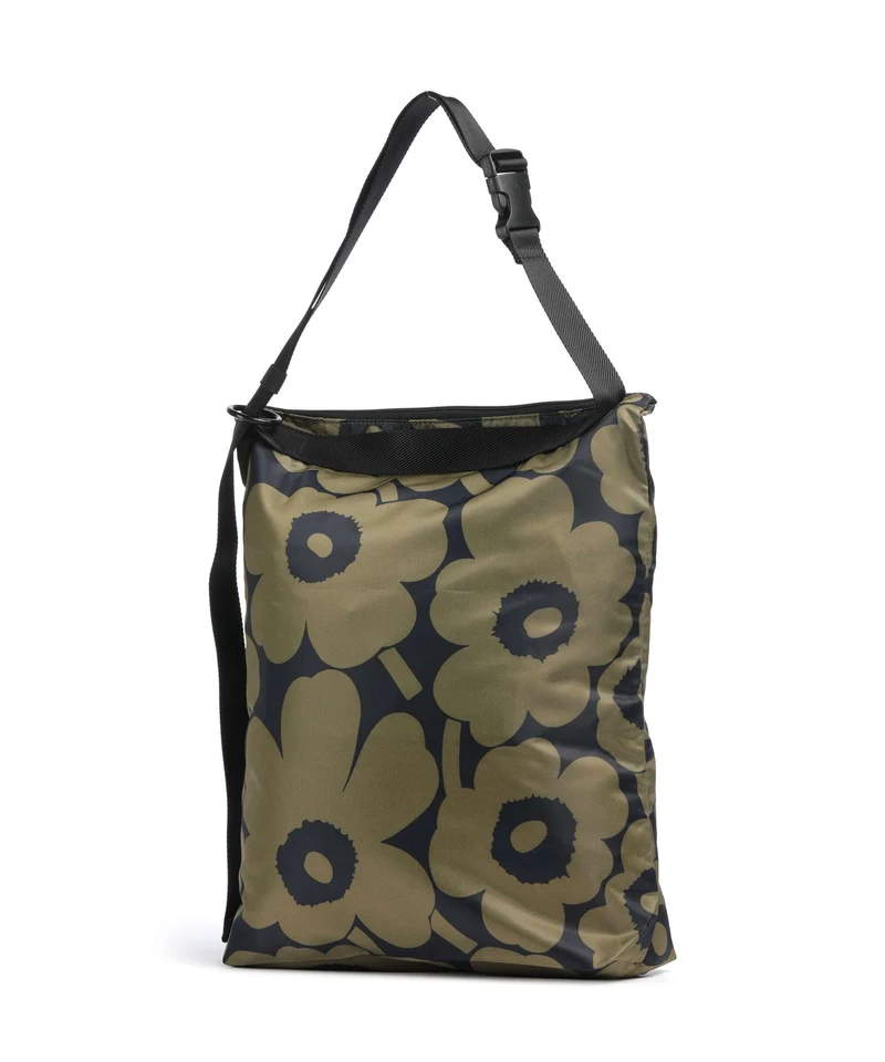 Marimekko Neat M Unikko Beuteltasche olive green/dark blue