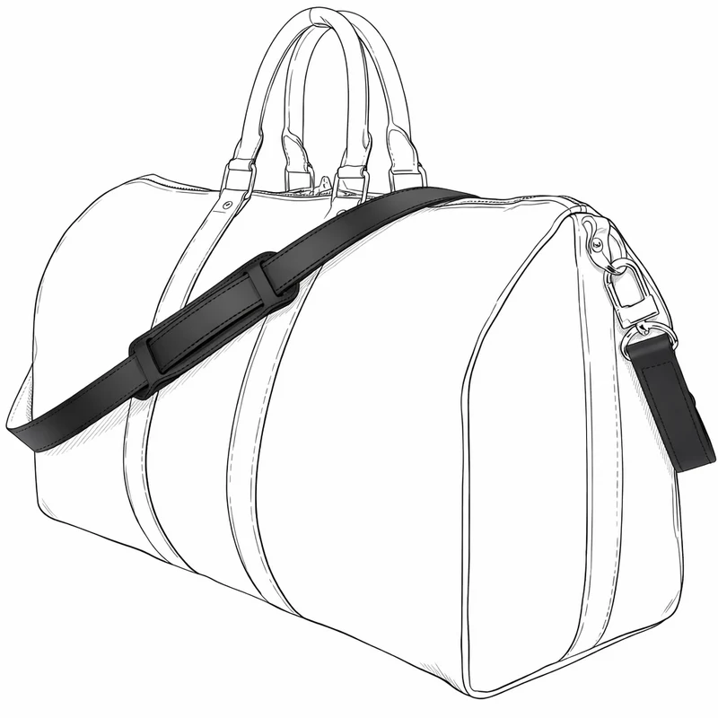 Schulterriemen Schwarz (Breit / Verstellbar) - Keepall, Greenwich