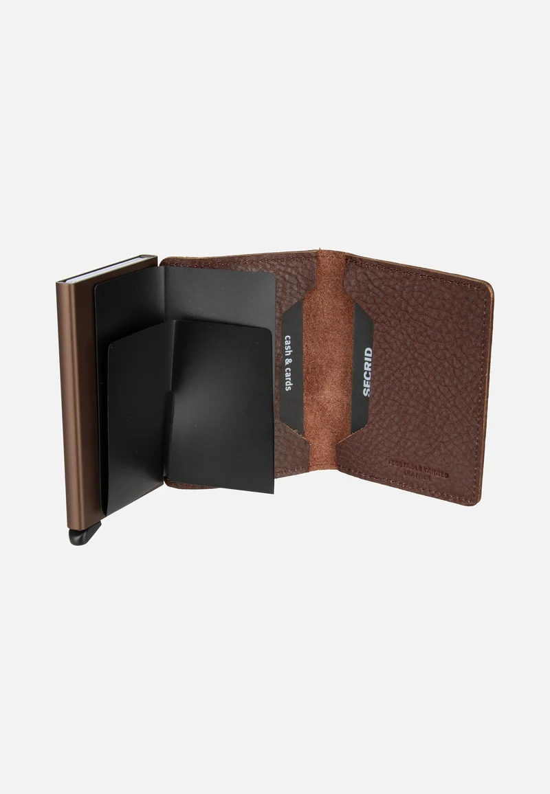 Slimwallet Veg Tanned Espresso-Brown - Portemonnaie
