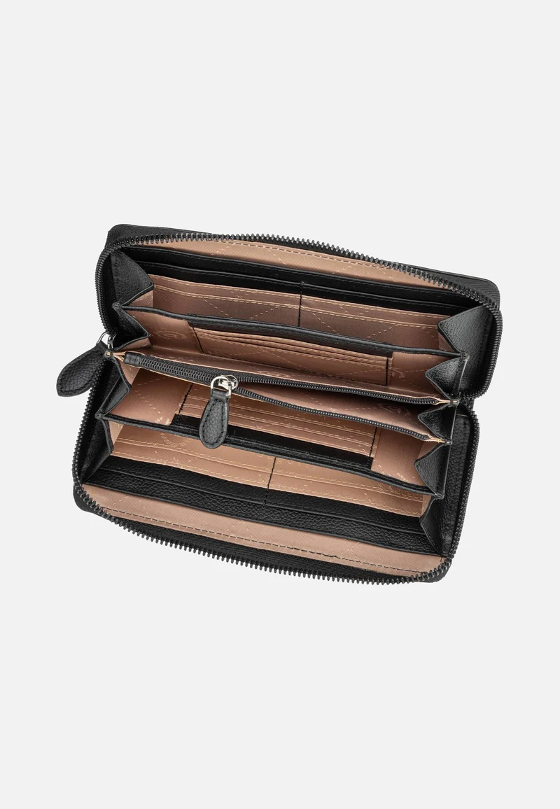 Bella Ladies Zip Longpurse Schwarz - Portemonnaie