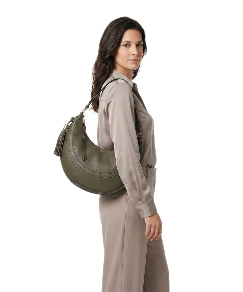 Lancel Hobohème M Beuteltasche dark khaki