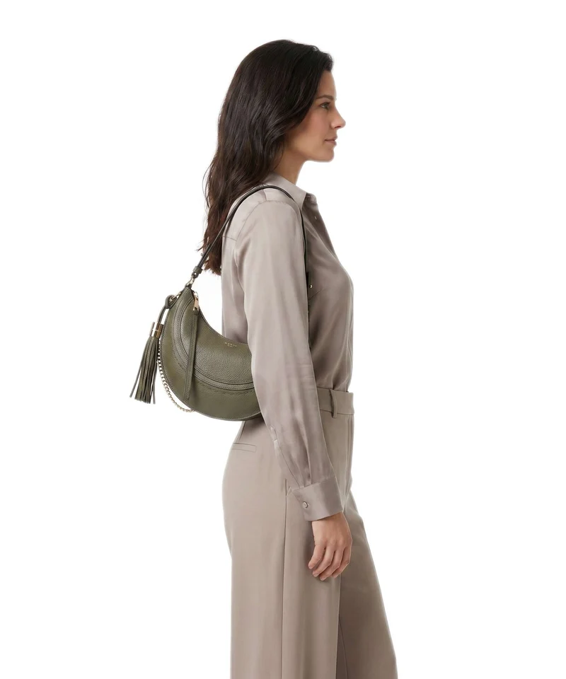 Lancel Hobohème S Schultertasche dark khaki