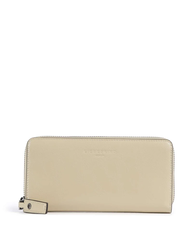 Liebeskind Sally Audrey Recycled Lack Distressed Geldbörse biscotti