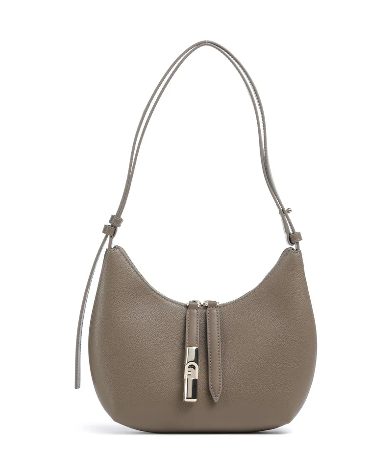 Furla Goccia S Schultertasche muddy gray