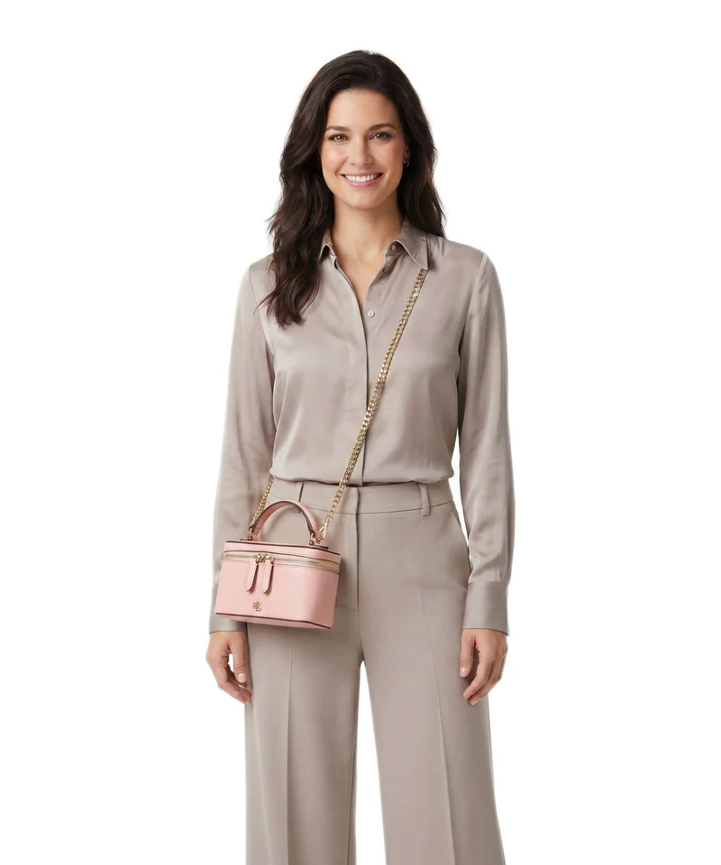 Lauren Ralph Lauren Hallee Small Umhängetasche pink rhodonite