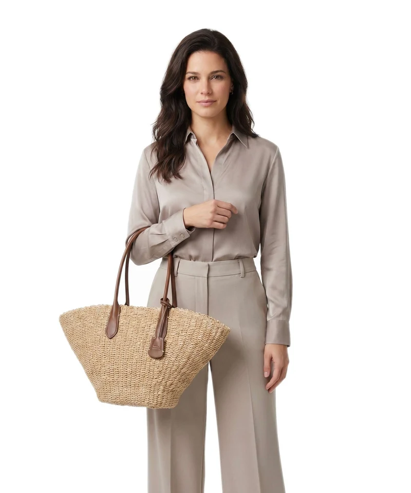 Polo Ralph Lauren Bellport Medium Shopper natural/cuoio