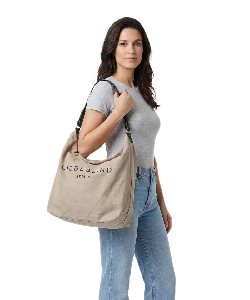 Liebeskind Clea Denim Beuteltasche beige