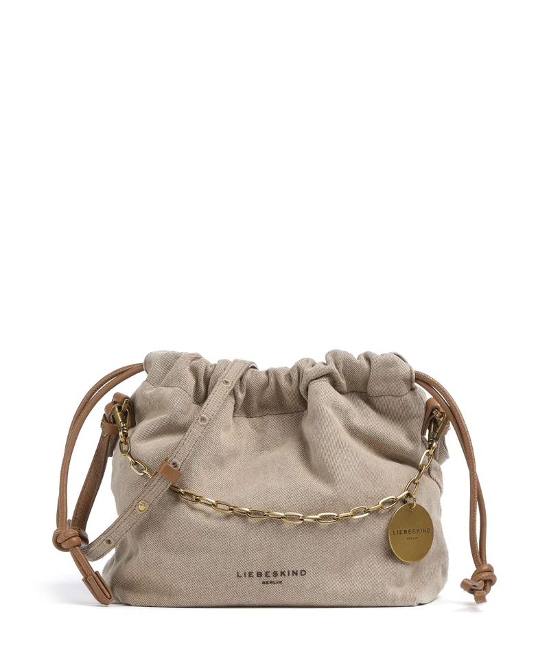 Liebeskind Lya II Denim S Bucket Handtasche beige