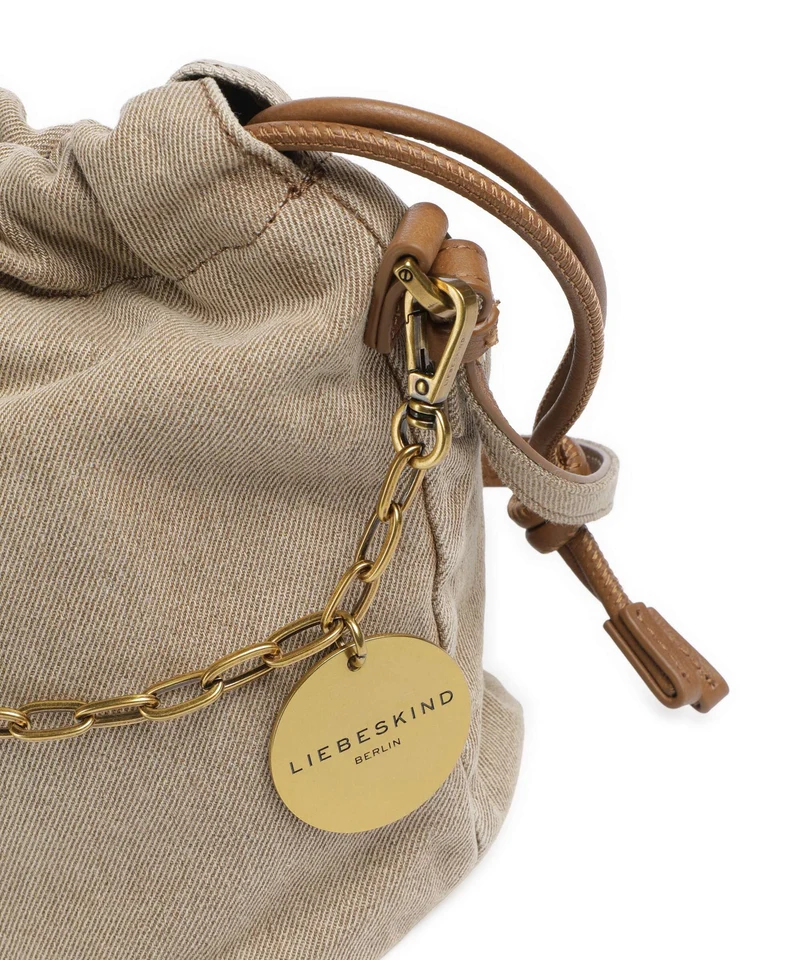 Liebeskind Lya II Denim S Bucket Handtasche beige