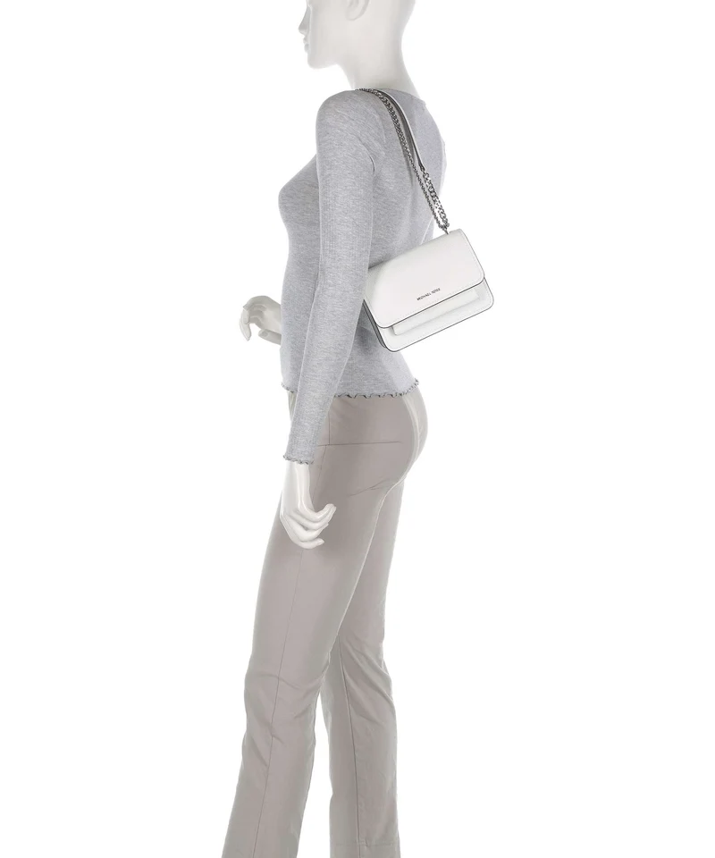Michael Kors Claire Small Schultertasche optic white