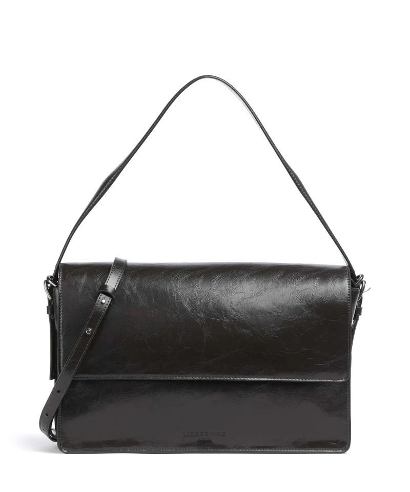 Liebeskind Audrey Recycled Lack Distressed M Schultertasche deep soil