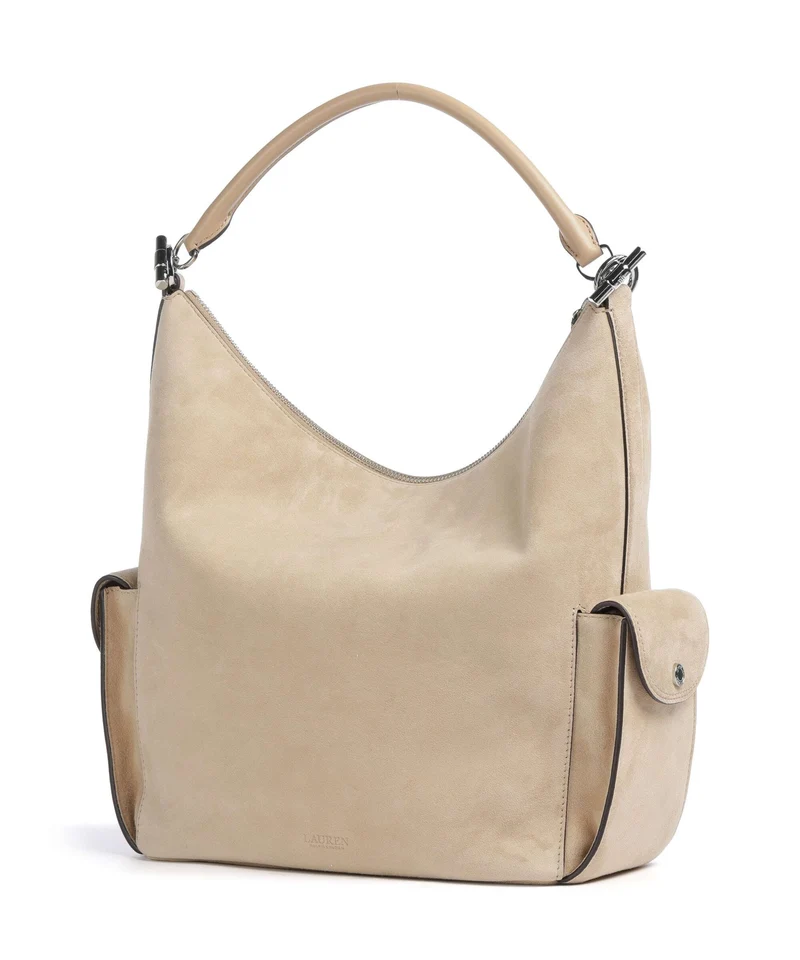 Lauren Ralph Lauren Blaike Large Beuteltasche tan