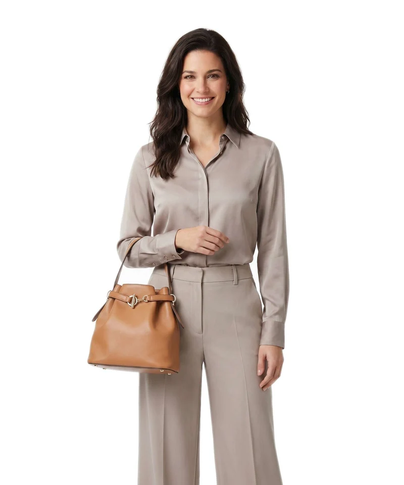Lauren Ralph Lauren Blaike Medium Bucket Handtasche classic caramel
