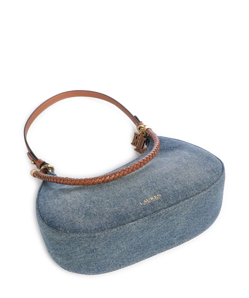 Lauren Ralph Lauren Marcy Medium Schultertasche oxford blue/lauren tan