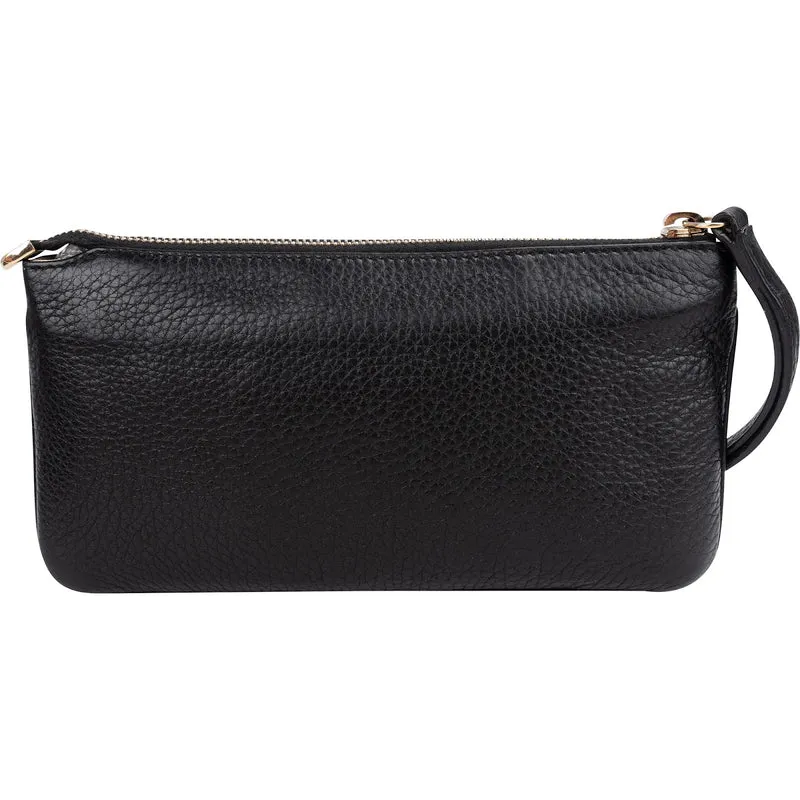 Gucci Pebbled Calfskin Soho Wristlet Pouch Wallet
