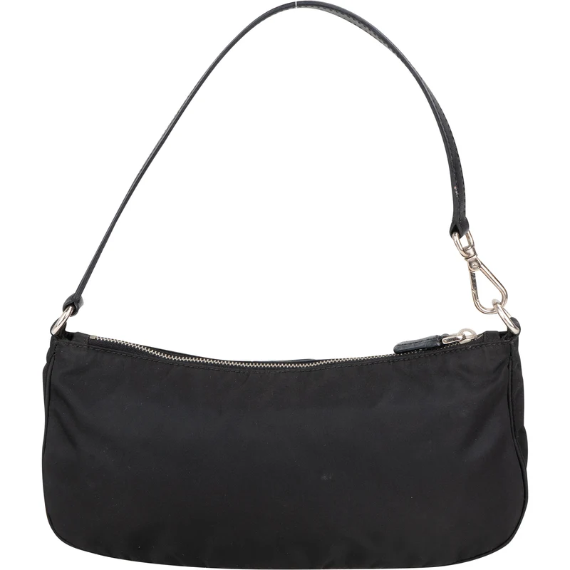 Prada Black Nylon Triangle Shoulder Bag