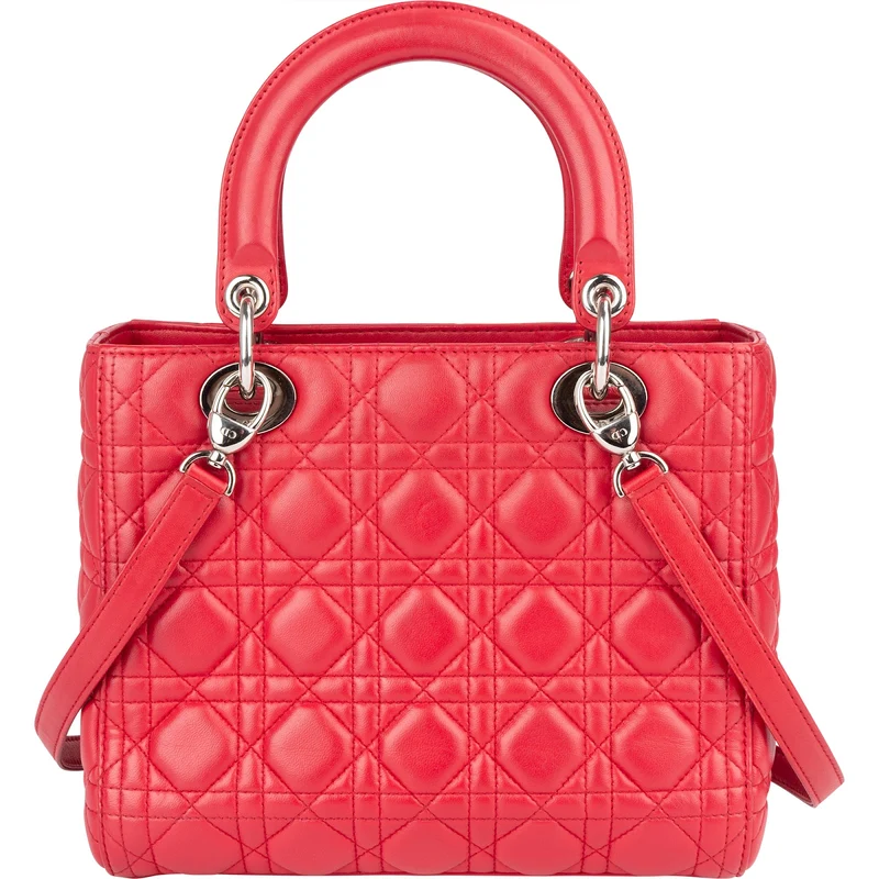 Christian Dior Quilted Leather Lady Dior Handbag