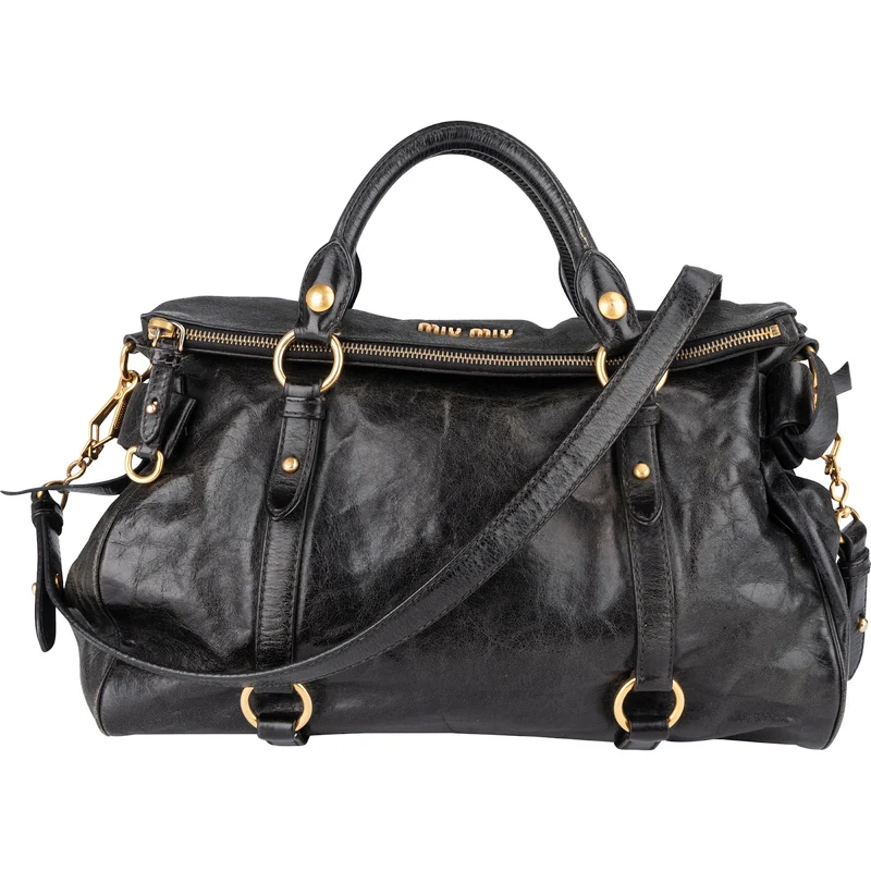 Miu Miu Vitello Lux Leather City Handbag