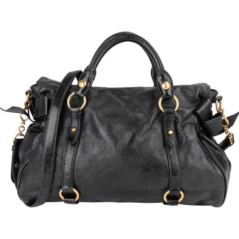 Miu Miu Vitello Lux Leather City Handbag