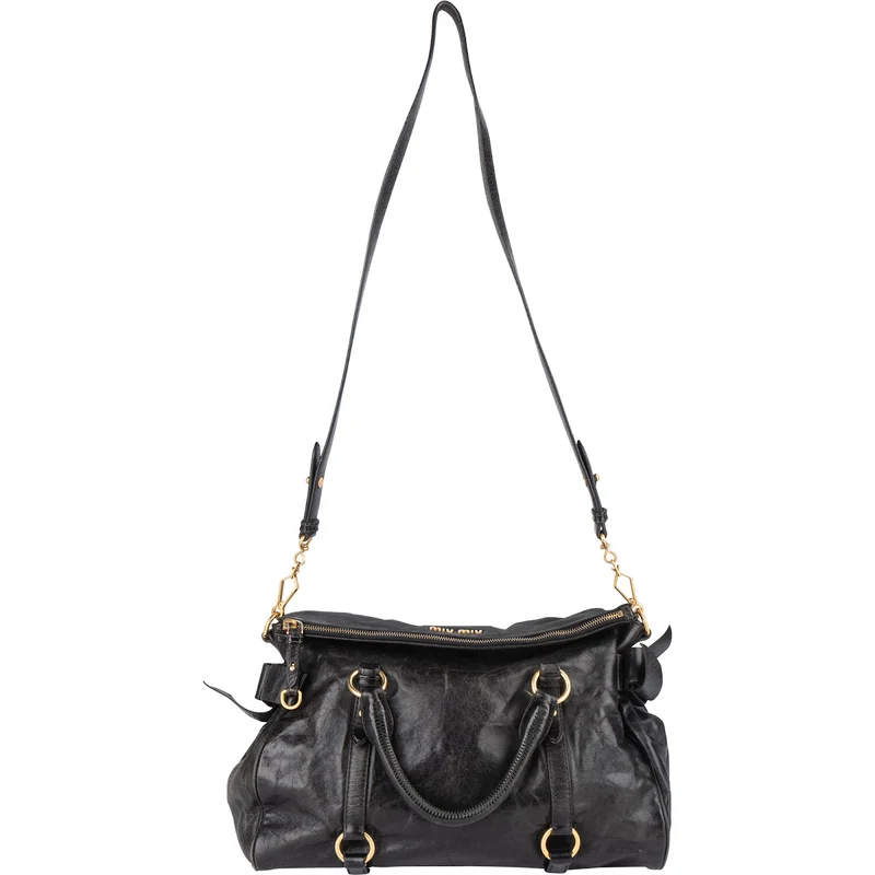 Miu Miu Vitello Lux Leather City Handbag