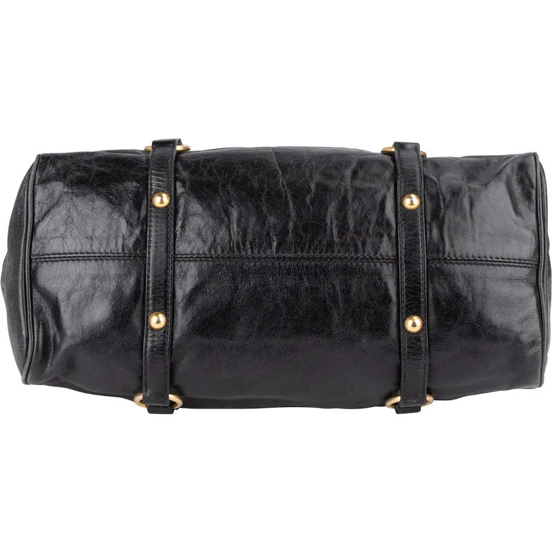 Miu Miu Vitello Lux Leather City Handbag