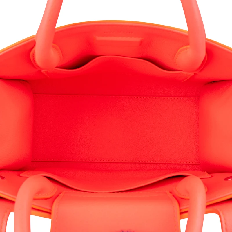 Christian Dior Neon Pink Grained Calfskin Mini Diorever Crossbody Handbag