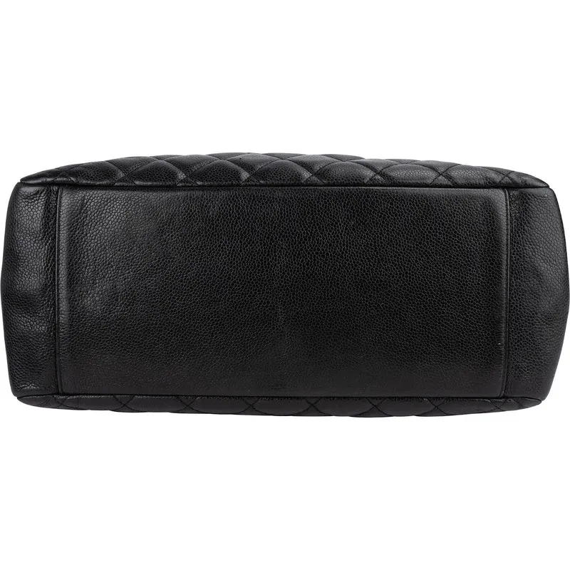 Chanel Quilted Caviar Leather Grand Shopping Tote Shoulder Bag