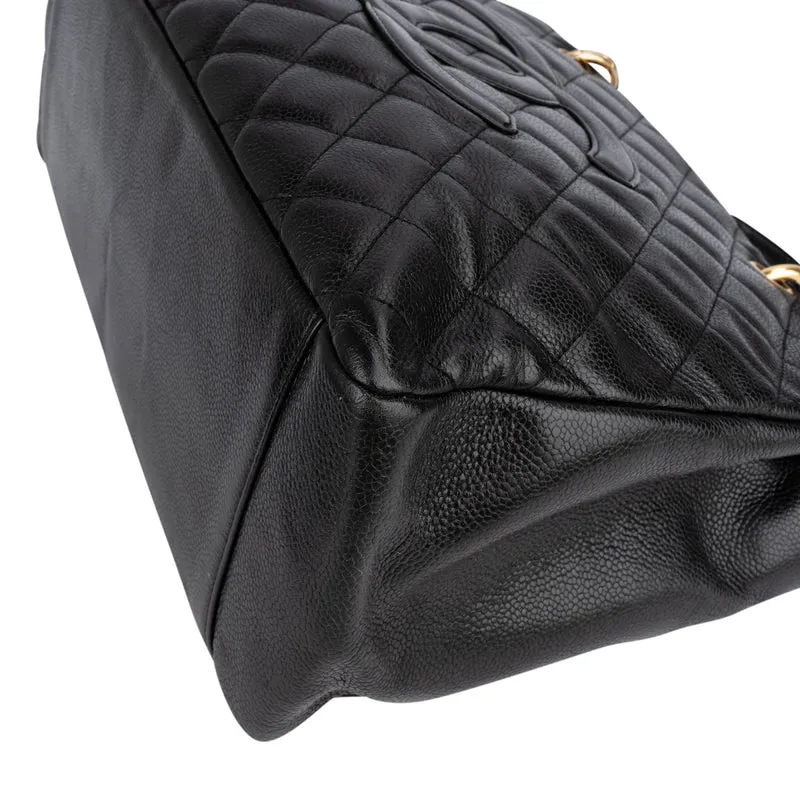 Chanel Quilted Caviar Leather Grand Shopping Tote Shoulder Bag